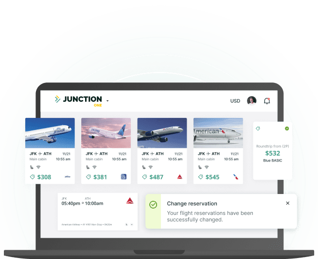 Various user interface elements of Junction One